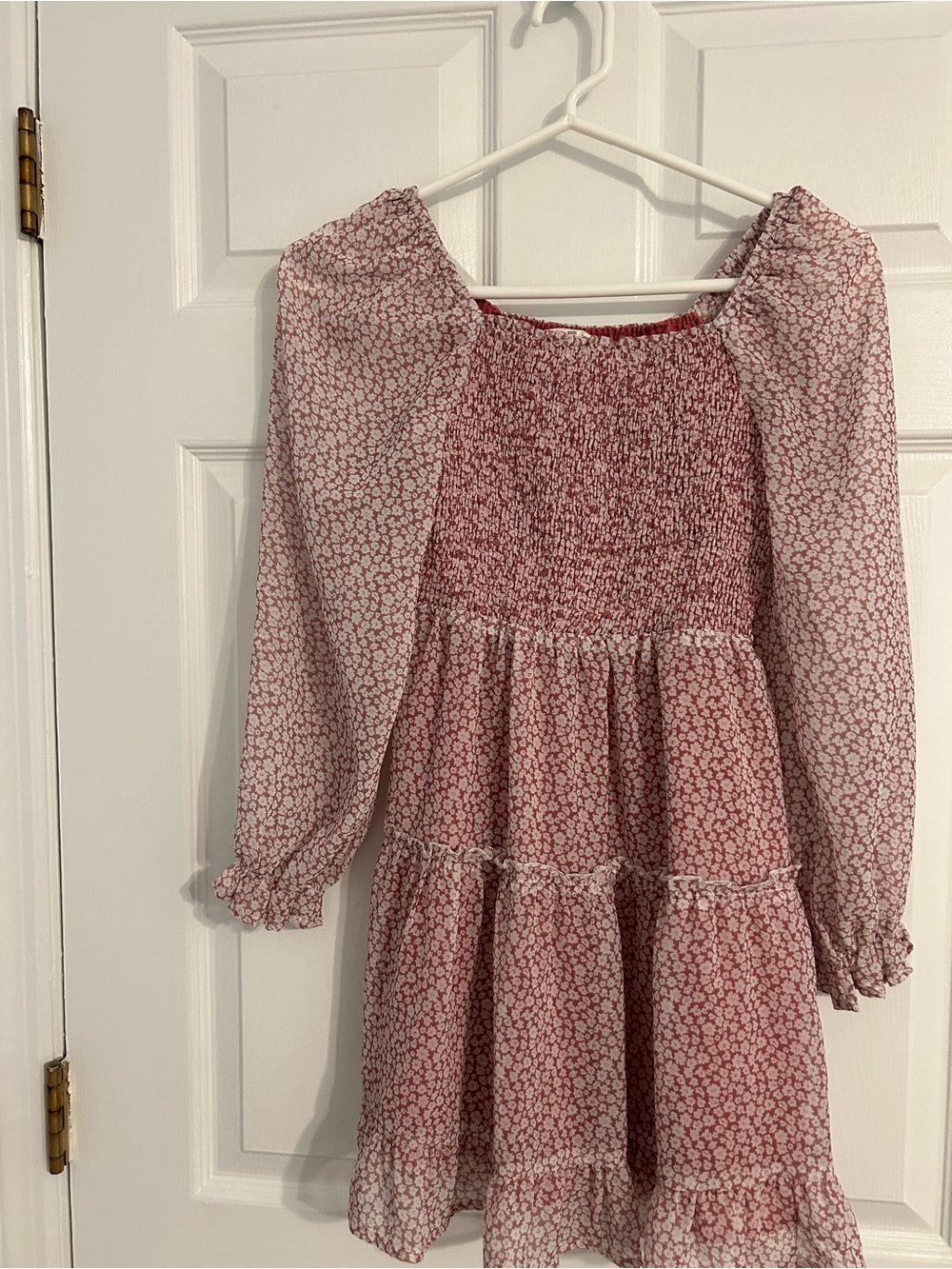 Hayden Girls Rose Floral Smocked Tier Dress